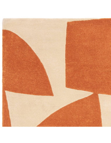 Tappeto Romy 05 Kite Orange: design geometrico moderno, colori caldi e comfort per un soggiorno contemporaneo unico e raffinato