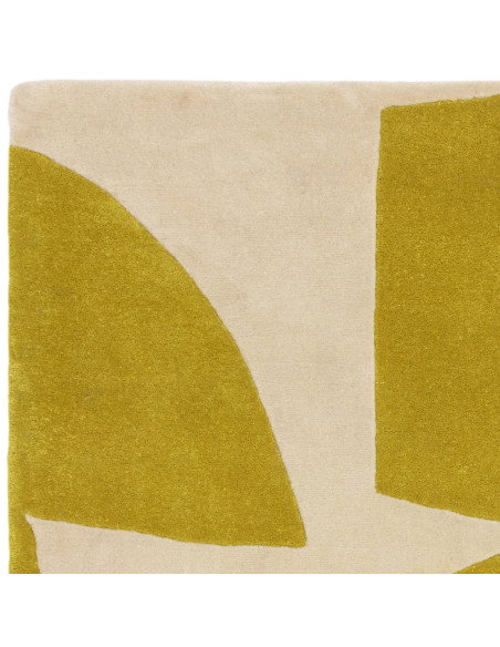 Discover the Romy 06 Kite Chartreuse, a modern designer rug with bold geometric flair, durable PET fibers, and plush comfort fo