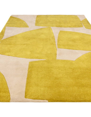 Discover the Romy 06 Kite Chartreuse, a modern designer rug with bold geometric flair, durable PET fibers, and plush comfort fo