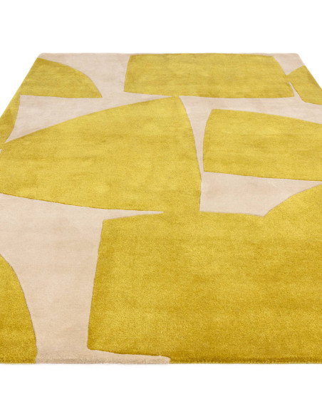 Discover the Romy 06 Kite Chartreuse, a modern designer rug with bold geometric flair, durable PET fibers, and plush comfort fo