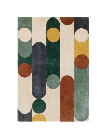 Elevate your space with the Romy 07 Morse Multi, a modern designer rug featuring vibrant geometric patterns and durable, easy-c