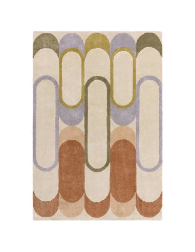 Elevate your space with the Romy 09 Module Pastel, a modern designer rug featuring a soft geometric abstract pattern in soothin