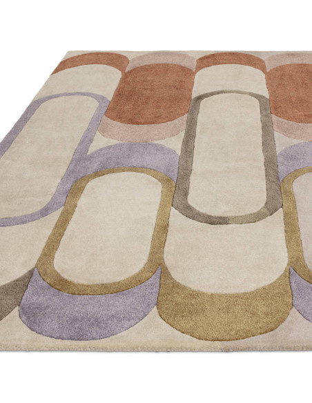 Elevate your space with the Romy 09 Module Pastel, a modern designer rug featuring a soft geometric abstract pattern in soothin