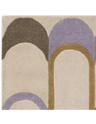 Elevate your space with the Romy 09 Module Pastel, a modern designer rug featuring a soft geometric abstract pattern in soothin