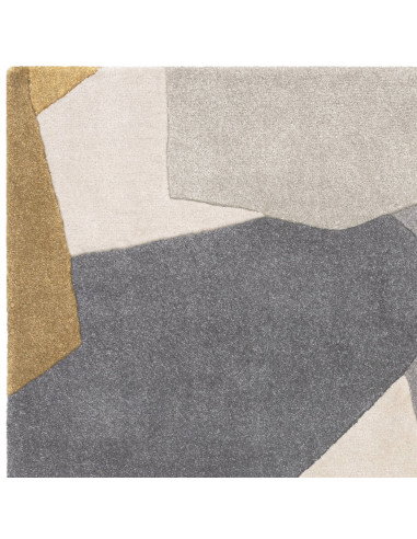Tappeto Romy 10 Element Ochre: design geometrico moderno, resistente e confortevole, perfetto per soggiorni contemporanei e amb