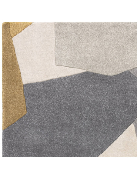 Elevate your space with the Romy 10 Element Ochre, a modern designer rug featuring abstract geometric style and durable, plush