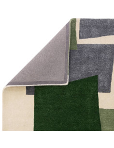 Tappeto Romy 12 Papercut Green: design geometrico e comfort per un soggiorno moderno e raffinato. Perfetto tra i tappeti contem 2