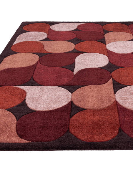 Tappeto Romy 14 Jive Red: design moderno e colori caldi per un soggiorno accogliente e di stile. Perfetto tra i tappeti contemp