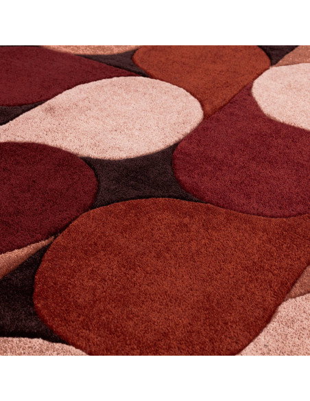 Tappeto Romy 14 Jive Red: design moderno e colori caldi per un soggiorno accogliente e di stile. Perfetto tra i tappeti contemp