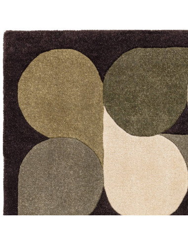 Elevate your space with the Romy 15 Jive Green, a modern designer rug featuring a plush geometric design in soothing green tone