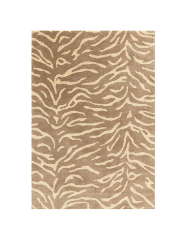 Tappeto Wilder Tiger Taupe: design moderno e fantasia zebrata per un soggiorno elegante e contemporaneo. Comfort e stile in ogn