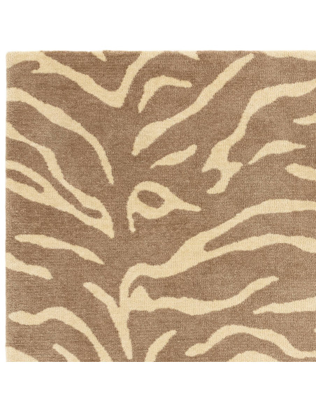 Tappeto Wilder Tiger Taupe: design moderno e fantasia zebrata per un soggiorno elegante e contemporaneo. Comfort e stile in ogn