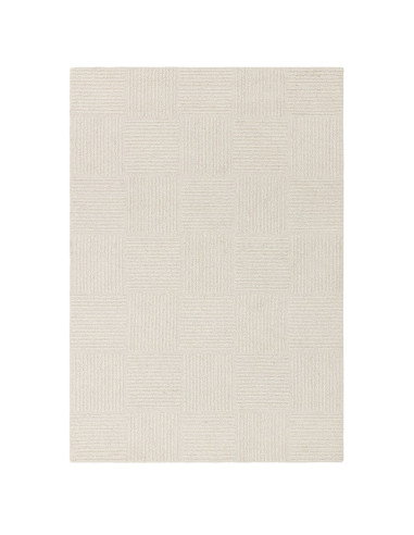 Elevate your home with the Zennith Grid, a modern designer rug featuring elegant geometric texture and durable, soft natural wo