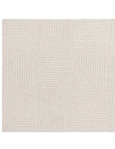 Tappeto Zennith Grid in lana naturale, design geometrico moderno, perfetto per ambienti luminosi e raffinati. Ideale tra i tapp