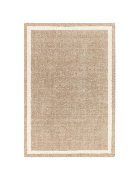 Tappeto Albi Sand in lana naturale, design minimal e tinta unita, perfetto per ambienti eleganti e confortevoli. Facile da puli