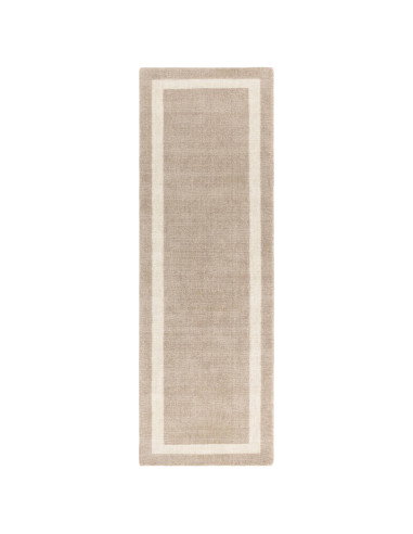 Elevate your space with the Albi Sand rug— a minimalist rug featuring a neutral tone and elegant geometric border for timeless