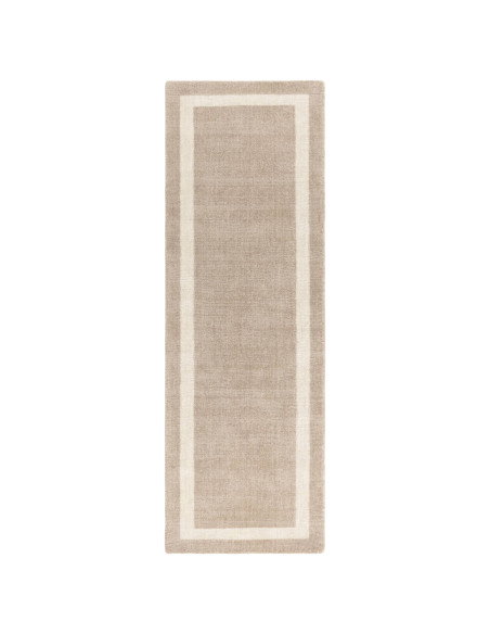 Elevate your space with the Albi Sand rug— a minimalist rug featuring a neutral tone and elegant geometric border for timeless