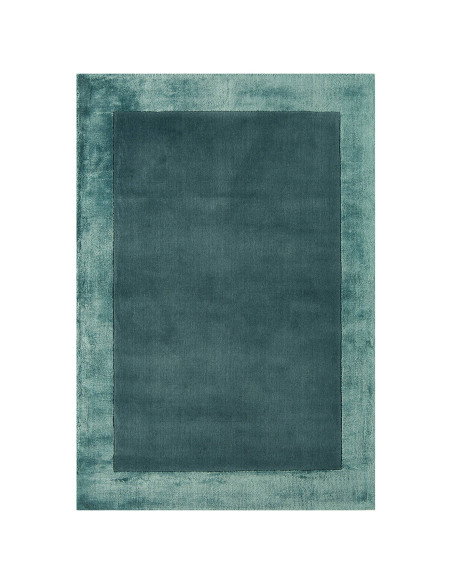Elevate your space with the Ascot Aqua Blue rug, a minimalist rug blending natural fibres and elegant geometric design for time