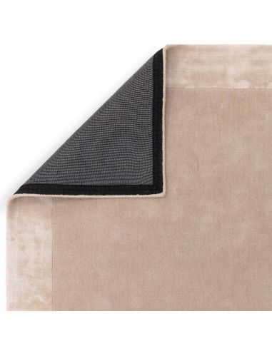 Elevate your space with the Ascot Putty rug, a luxurious neutral rug featuring a minimalist geometric border and plush, durable