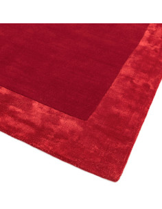 Elevate your space with the Ascot Red minimalist rug, featuring a bold geometric border and soft natural fibres for lasting sty 2