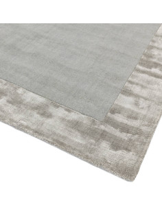 Elevate your space with the Ascot Silver rug, a durable, plush neutral rug featuring a minimalist border for timeless modern el 2