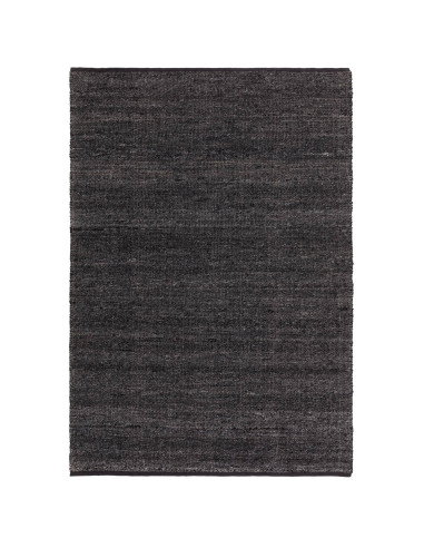 Tappeto Birkdale Indigo in lana e poliestere, tinta unita blu scuro, perfetto per ambienti minimal con stile e comfort duraturo