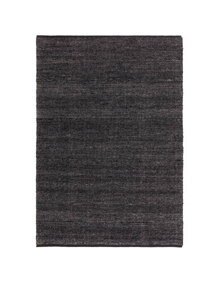 Tappeto Birkdale Indigo in lana e poliestere, tinta unita blu scuro, perfetto per ambienti minimal con stile e comfort duraturo