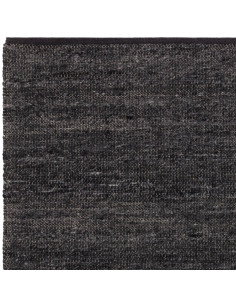 Tappeto Birkdale Indigo in lana e poliestere, tinta unita blu scuro, perfetto per ambienti minimal con stile e comfort duraturo 2