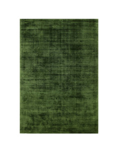 Elevate your space with the Blade Green minimalist rug, featuring soft viscose fibers and a calming natural tone for effortless