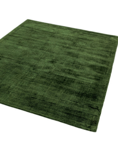 Elevate your space with the Blade Green minimalist rug, featuring soft viscose fibers and a calming natural tone for effortless