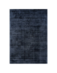Elevate your space with the Blade Navy minimalist rug, featuring a soft, natural viscose texture and timeless, elegant plain co