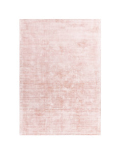 Elevate your space with the Blade Pink minimalist rug, featuring soft natural viscose for a sleek, elegant touch in any modern