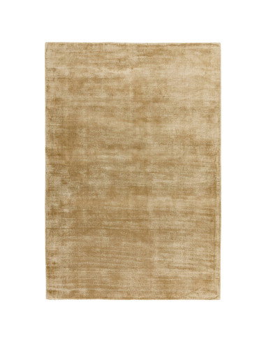 Tappeto Blade Soft Gold: eleganza minimalista e comfort in viscosa naturale, perfetto per ambienti moderni con stile tinta unit