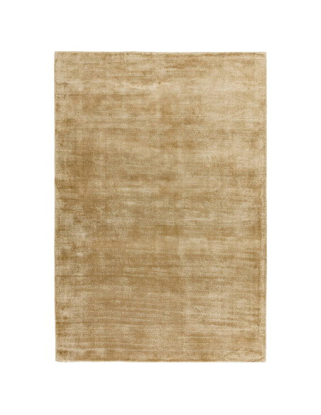 Tappeto Blade Soft Gold: eleganza minimalista e comfort in viscosa naturale, perfetto per ambienti moderni con stile tinta unit
