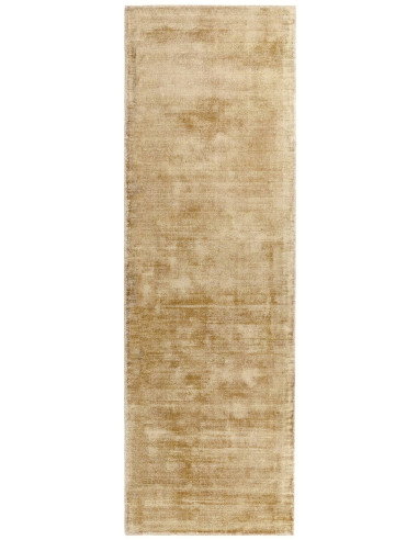 Tappeto Blade Soft Gold: eleganza minimalista e comfort in viscosa naturale, perfetto per ambienti moderni con stile tinta unit