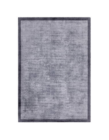 Tappeto minimal tinta unita Blade Border Airforce/Navy 06: eleganza artigianale, morbidezza e design sobrio per ogni ambiente m