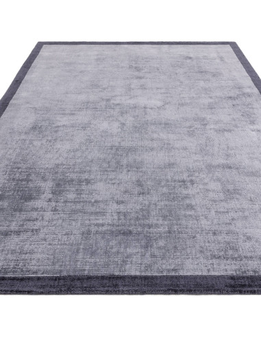 Elevate your space with the Blade Border Airforce/Navy 06, a handcrafted minimalist rug in calming navy tones, perfect for mode