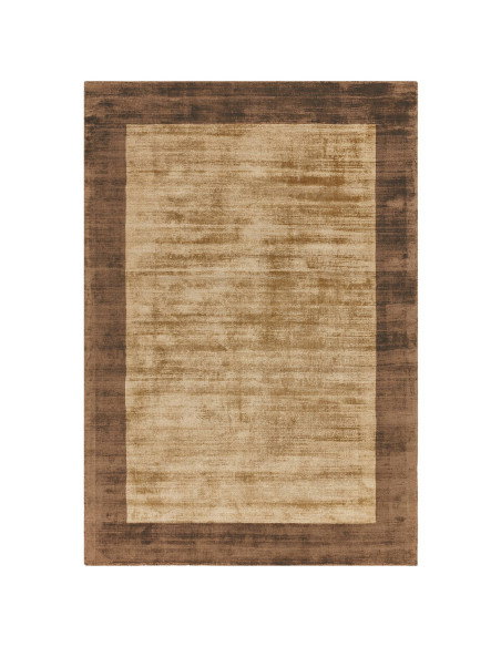 Elevate your space with the Blade Border Choco/Mocha rug, a handcrafted minimalist rug featuring elegant neutral tones and dura
