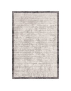 Tappeto minimal tinta unita Blade Border Silver/Grey 08: eleganza artigianale, morbidezza e design versatile per ogni ambiente