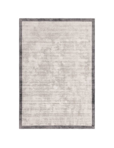 Tappeto minimal tinta unita Blade Border Silver/Grey 08: eleganza artigianale, morbidezza e design versatile per ogni ambiente