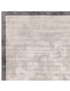 Tappeto minimal tinta unita Blade Border Silver/Grey 08: eleganza artigianale, morbidezza e design versatile per ogni ambiente 2