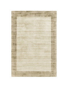 Tappeto minimalista Blade Border Smoke/Putty: eleganza tinta unita, materiali naturali e design geometrico per ambienti moderni