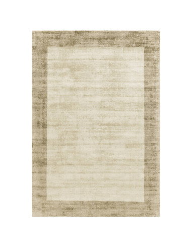 Tappeto minimalista Blade Border Smoke/Putty: eleganza tinta unita, materiali naturali e design geometrico per ambienti moderni