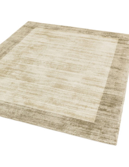Tappeto minimalista Blade Border Smoke/Putty: eleganza tinta unita, materiali naturali e design geometrico per ambienti moderni