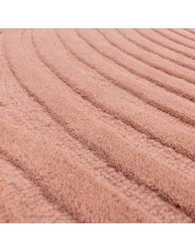 Elevate your space with the Hague Blush rug, a hand-tufted minimalist rug in soft neutral tones, blending warmth and modern geo