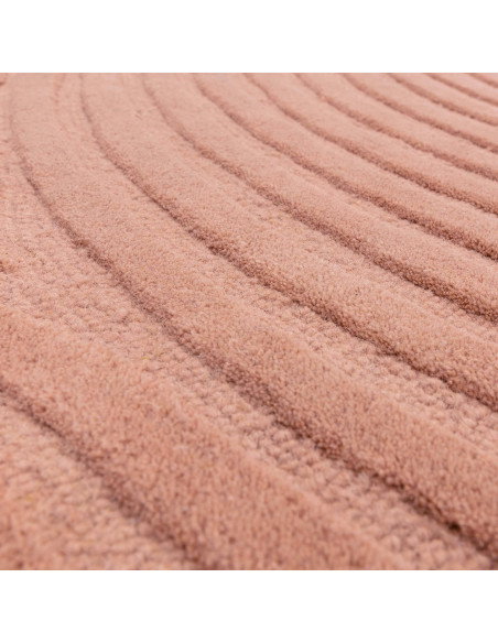 Elevate your space with the Hague Blush rug, a hand-tufted minimalist rug in soft neutral tones, blending warmth and modern geo