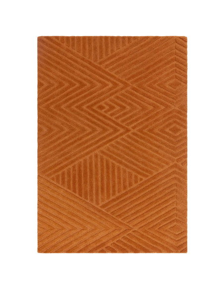 Tappeto Hague Desert in lana naturale, design geometrico minimal e tinta unita, perfetto per ambienti moderni e raffinati. Resi