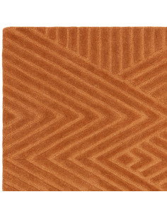 Tappeto Hague Desert in lana naturale, design geometrico minimal e tinta unita, perfetto per ambienti moderni e raffinati. Resi 2