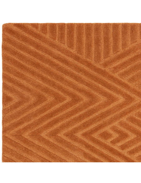 Tappeto Hague Desert in lana naturale, design geometrico minimal e tinta unita, perfetto per ambienti moderni e raffinati. Resi