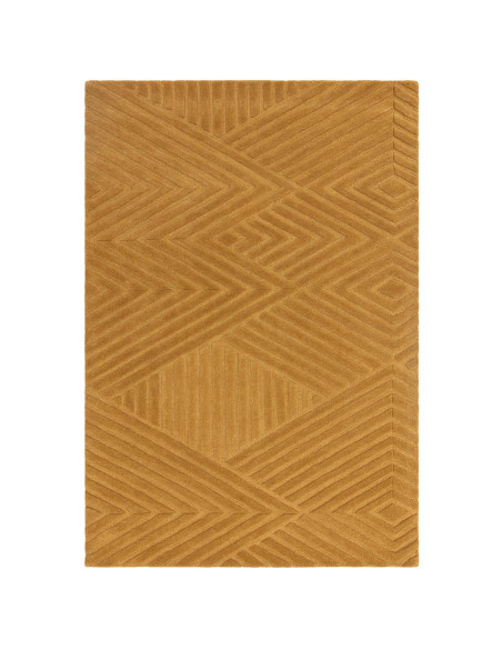 Hague Ochre: tappeto geometrico in lana naturale, perfetto per ambienti moderni. Eleganza minimal e qualità artigianale in ogni